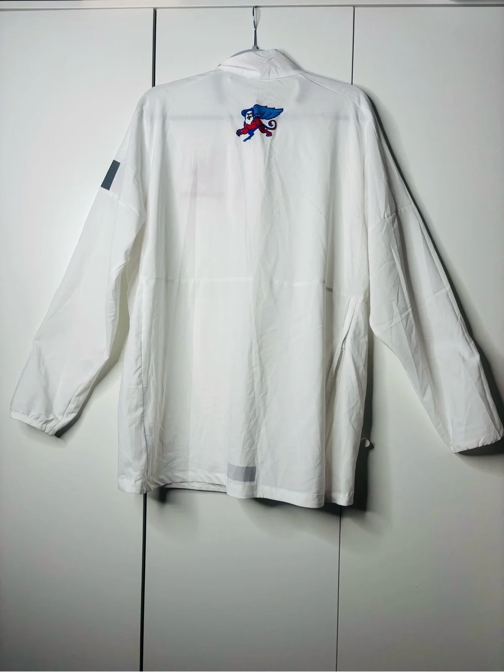 adidas White Windbreaker Pullover with Red Griffins Logo